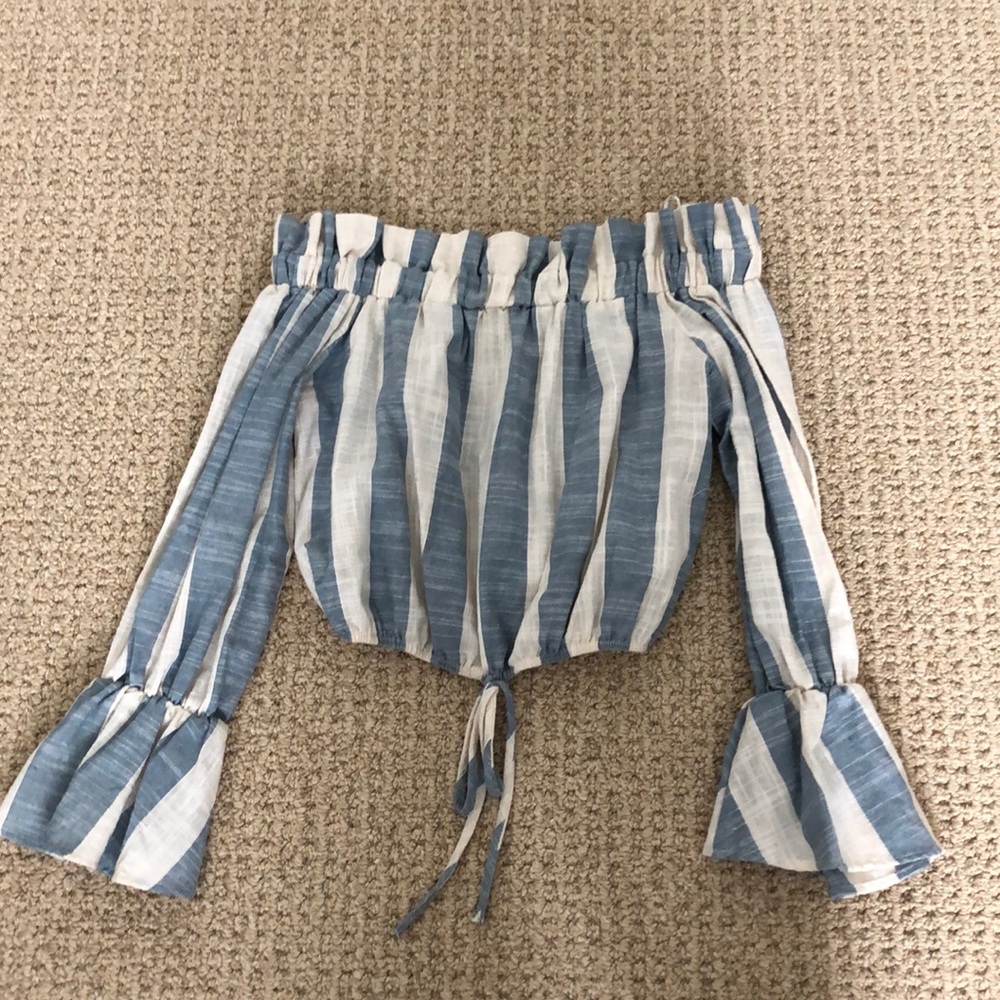 Sage Off the Shoulder Top